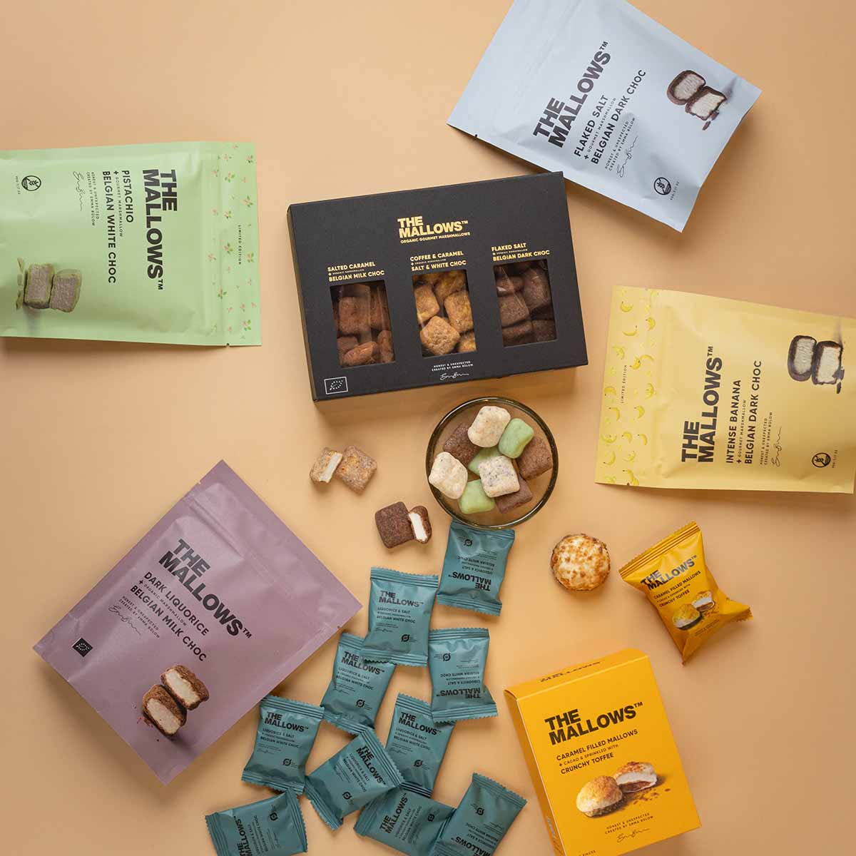 Fars dag kit 2025 Gave - The Mallows Fars dag 2025 gavekit gourmet mallows skumfiduser danmark karamel marshmallows belgisk chokolade chocolate
