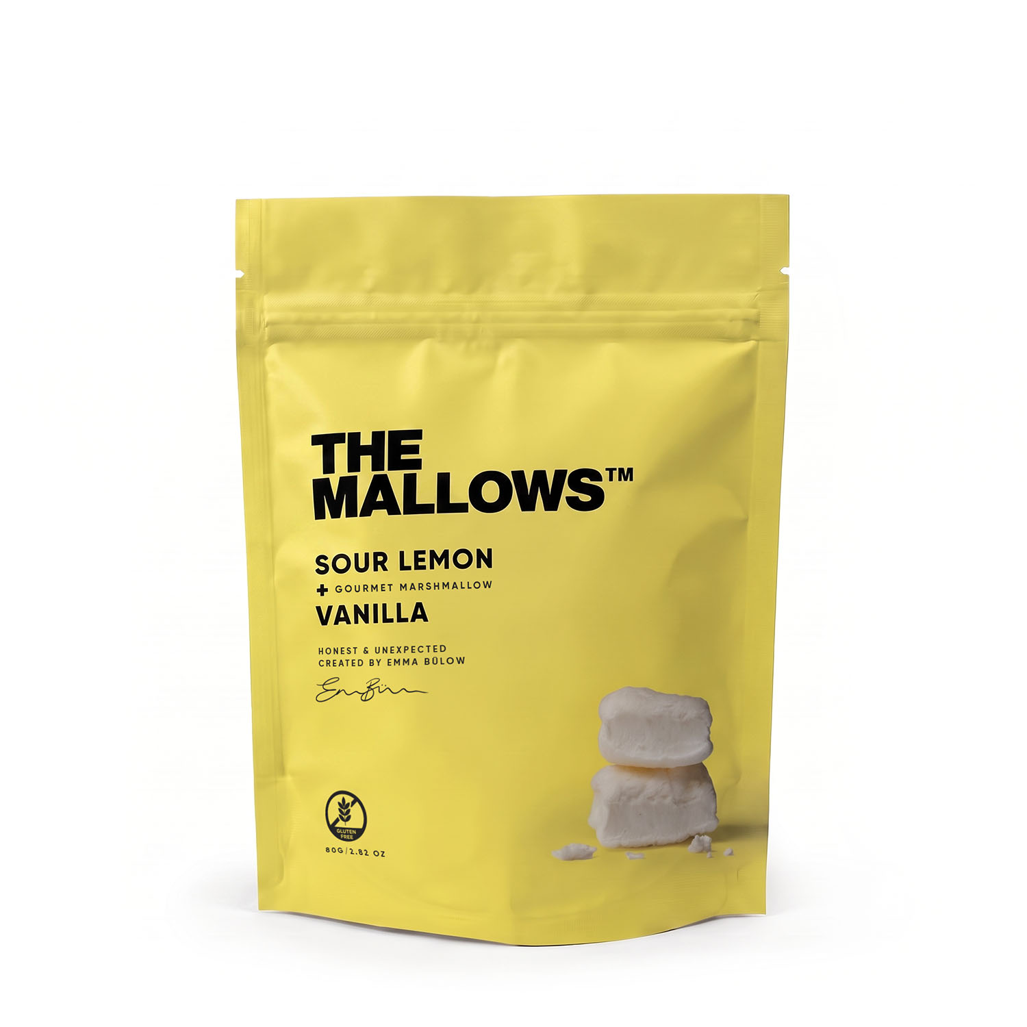Sour Lemon - The Mallows Gourmet Skumfiduser Sour lemon chewy gourmet skumfiduser mallows citron citrus syrlig gourmet Danmark marshmallows Denmark