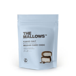 The Mallows Flowpacks gourmet skumfiduser Flaked Salt med mørk chokolade og maldonsalt enkeltpakket fra Emma Bülow