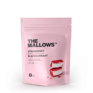 The Mallows-Økologiske-skumfiduser-strayberry & blackcurrant, med jordbær og solbær smag small organic marshmallows fra Emma Bülow