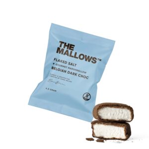 The Mallows Flowpacks gourmet skumfiduser Flaked Salt med mørk chokolade og maldonsalt enkeltpakket fra Emma Bülow