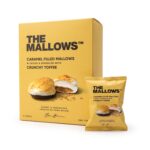 Caramel-Filled-Mallows-Crunchy-Toffee-The-Mallows Marshmallows-chokolade-karamel-Skumfiduser med karamel fyld
