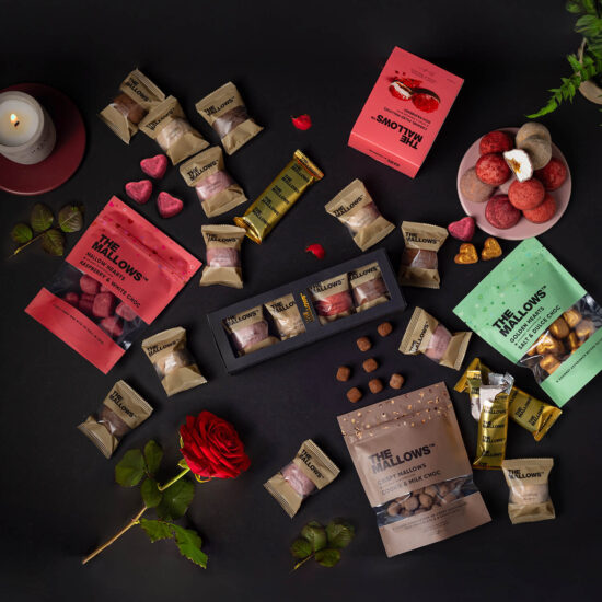 VALENTINE GIFT KIT 2024 Skumfiduser med chokolade gave 14 februar feb kærlighed