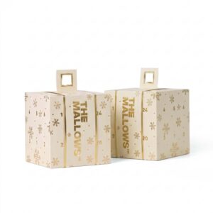 The mallows classic gourmet julekalender 2026 flowpacks skumfiduser med belgisk chokolade marshmallows christmas calendar børn og voksne